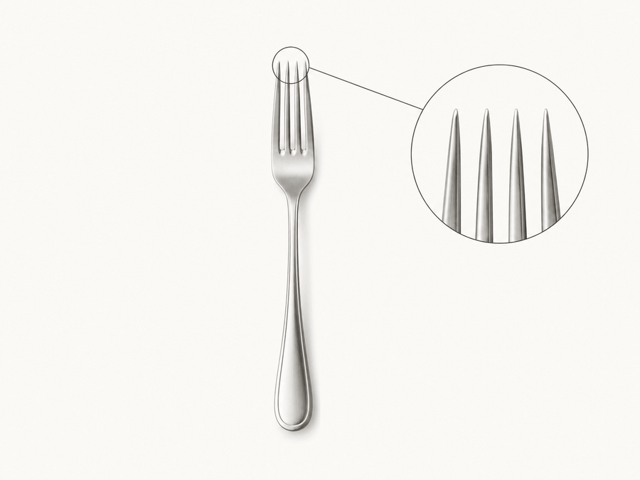 Pointed parts of a fork called tines