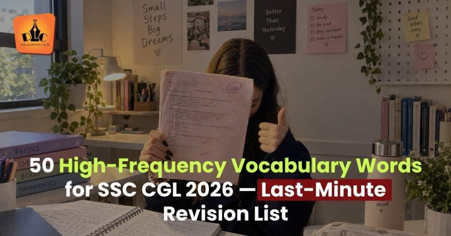 50 high-frequency vocabulary words for SSC CGL 2026 last-minute revision